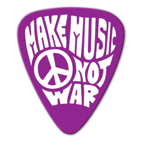 Hippie Theme - Make Music Not War Picks (10 pack) - Custom Printed Picks - Custom Plektrum - Plektren Bedrucken - puas personalizadas