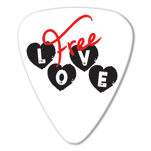 Hippie Theme - Free Love Picks (10 pack) - Custom Printed Picks - Custom Plektrum - Plektren Bedrucken - puas personalizadas