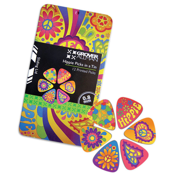 Pick Tin - Hippie - Custom Printed Picks - Custom Plektrum - Plektren Bedrucken - puas personalizadas