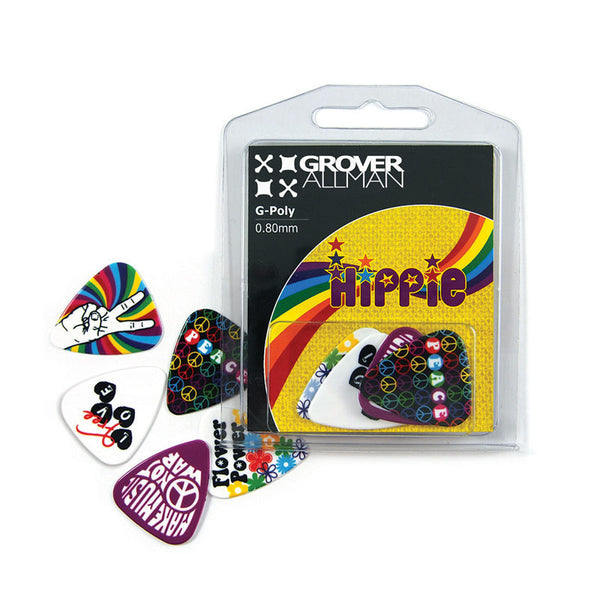 Themed Series - Hippie Multi Pack - Custom Printed Picks - Custom Plectrum - Plektren Bedrucken - Mediators - 3