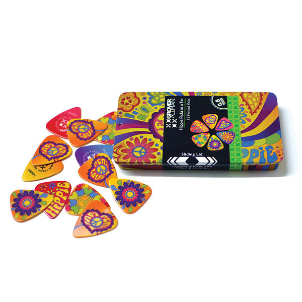 Pick Tin - Hippie - Custom Printed Picks - Custom Plektrum - Plektren Bedrucken - puas personalizadas