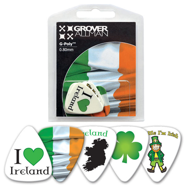 Countries of the World - Ireland Multi Pack - Custom Printed Picks - Custom Plektrum - Plektren Bedrucken - puas personalizadas