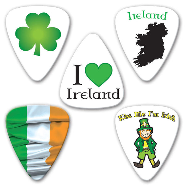Countries of the World - Ireland Multi Pack - Custom Printed Picks - Custom Plektrum - Plektren Bedrucken - puas personalizadas