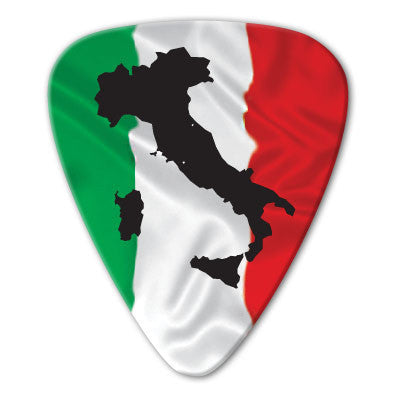 Italy - Italian Map & Photo Flag Picks (10 pack) - Custom Printed Picks - Custom Plektrum - Plektren Bedrucken - puas personalizadas