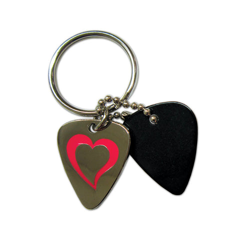 Pick Keyring - Love Heart - Custom Printed Picks - Custom Plektrum - Plektren Bedrucken - puas personalizadas