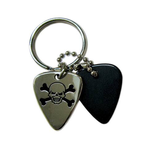 Pick Keyring - Skull & Crossbones - Custom Printed Picks - Custom Plektrum - Plektren Bedrucken - puas personalizadas