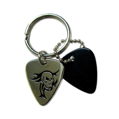 Pick Keyring - Tribal Skull - Custom Printed Picks - Custom Plektrum - Plektren Bedrucken - puas personalizadas
