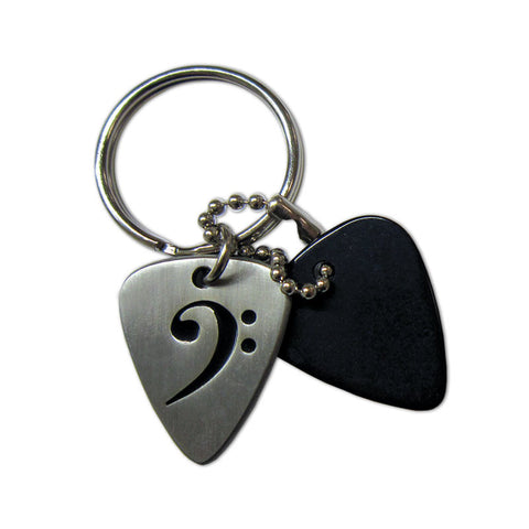 Pick Keyring - Bass Clef - Custom Printed Picks - Custom Plektrum - Plektren Bedrucken - puas personalizadas