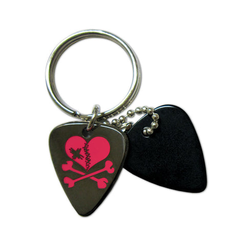 Pick Keyring - Broken Heart - Custom Printed Picks - Custom Plektrum - Plektren Bedrucken - puas personalizadas
