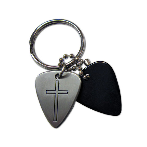 Pick Keyring - Christian Cross - Custom Printed Picks - Custom Plektrum - Plektren Bedrucken - puas personalizadas