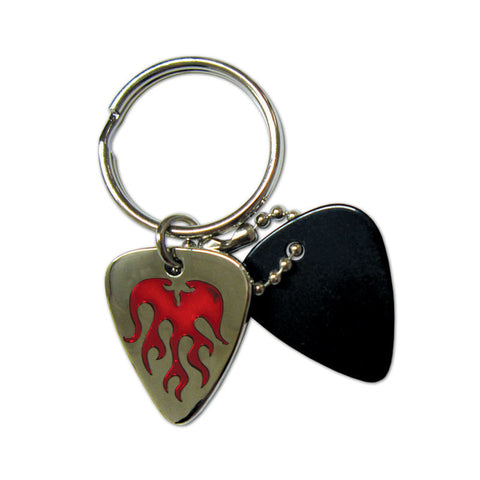 Pick Keyring - Flame - Custom Printed Picks - Custom Plektrum - Plektren Bedrucken - puas personalizadas