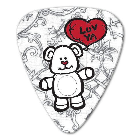 Love Theme - Teddy Bear Picks (10 pack) - Custom Printed Picks - Custom Plektrum - Plektren Bedrucken - puas personalizadas