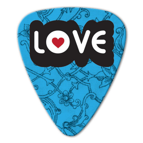 Love Theme - Blue Love Picks (10 pack) - Custom Printed Picks - Custom Plektrum - Plektren Bedrucken - puas personalizadas