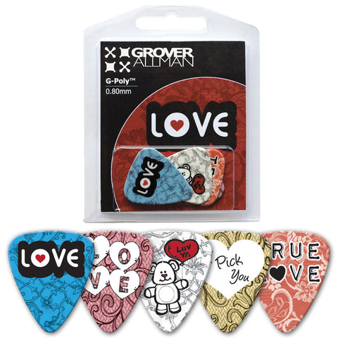 Themed Series - Love Multi Pack - Custom Printed Picks - Custom Plectrum - Plektren Bedrucken - Mediators - 1