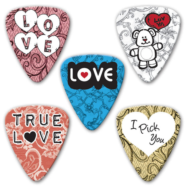 Themed Series - Love Multi Pack - Custom Printed Picks - Custom Plectrum - Plektren Bedrucken - Mediators - 2