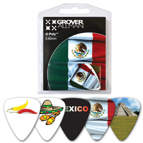 Countries of the World - Mexico Multi Pack - Custom Printed Picks - Custom Plektrum - Plektren Bedrucken - puas personalizadas