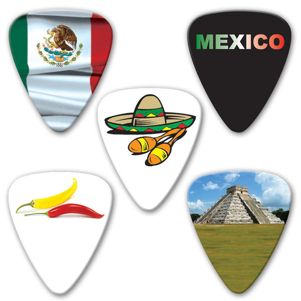 Countries of the World - Mexico Multi Pack - Custom Printed Picks - Custom Plektrum - Plektren Bedrucken - puas personalizadas
