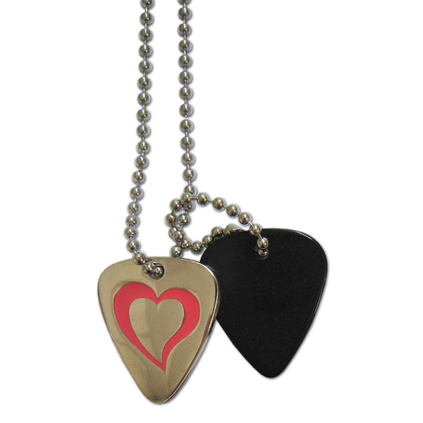 Pick Necklace - Love Heart - Custom Printed Picks - Custom Plektrum - Plektren Bedrucken - puas personalizadas