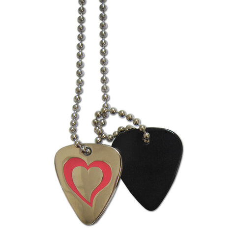 Pick Necklace - Love Heart - Custom Printed Picks - Custom Plektrum - Plektren Bedrucken - puas personalizadas