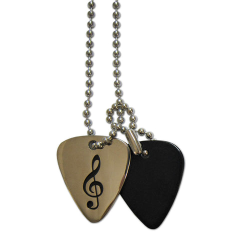 Pick Necklace - Treble Clef - Custom Printed Picks - Custom Plektrum - Plektren Bedrucken - puas personalizadas