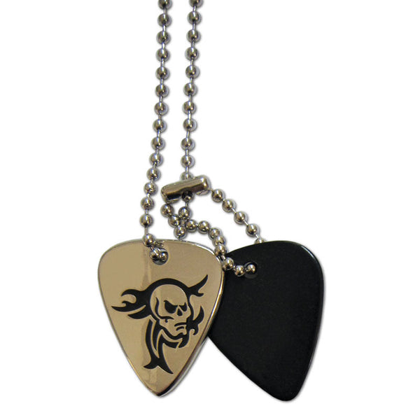 Pick Necklace - Tribal Skull - Custom Printed Picks - Custom Plektrum - Plektren Bedrucken - puas personalizadas