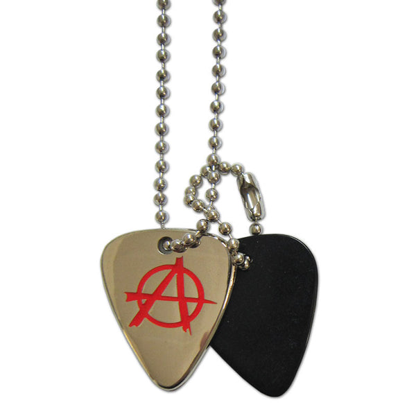 Pick Necklace - Anarchy - Custom Printed Picks - Custom Plektrum - Plektren Bedrucken - puas personalizadas