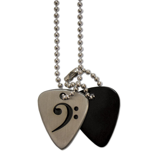 Pick Necklace - Bass Clef - Custom Printed Picks - Custom Plektrum - Plektren Bedrucken - puas personalizadas