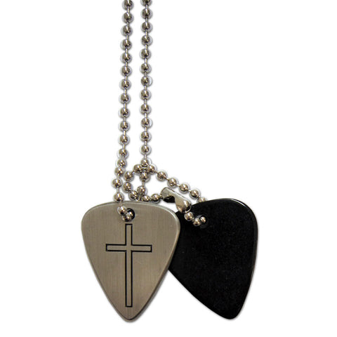 Pick Necklace - Christian Cross - Custom Printed Picks - Custom Plektrum - Plektren Bedrucken - puas personalizadas
