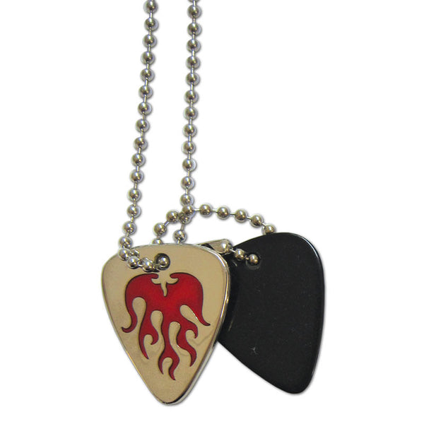 Pick Necklace - Flame - Custom Printed Picks - Custom Plektrum - Plektren Bedrucken - puas personalizadas