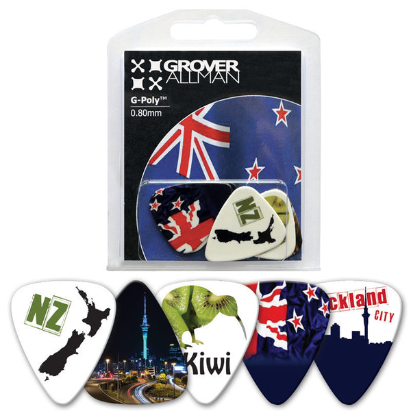 Countries of the World - New Zealand Multi Pack - Custom Printed Picks - Custom Plektrum - Plektren Bedrucken - puas personalizadas
