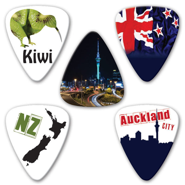 Countries of the World - New Zealand Multi Pack - Custom Printed Picks - Custom Plectrum - Plektren Bedrucken - Mediators - 2