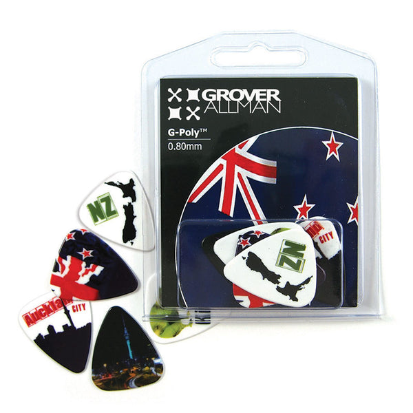 Countries of the World - New Zealand Multi Pack - Custom Printed Picks - Custom Plectrum - Plektren Bedrucken - Mediators - 3
