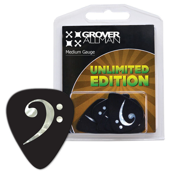 Unlimited Edition - Pearl Bass Clef Multi Pack - Custom Printed Picks - Custom Plectrum - Plektren Bedrucken - Mediators - 1