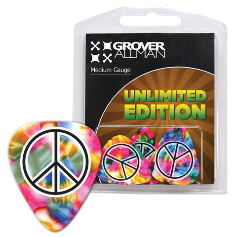 Unlimited Edition - Rainbow Peace Sign Multi Pack - Custom Printed Picks - Custom Plectrum - Plektren Bedrucken - Mediators - 1