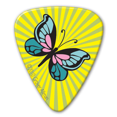 Rock Chick - Star Burst Butterfly Picks (10 pack) - Custom Printed Picks - Custom Plectrum - Plektren Bedrucken - Mediators