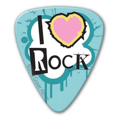 Rock Chick - I Love Rock Picks (10 pack) - Custom Printed Picks - Custom Plectrum - Plektren Bedrucken - Mediators