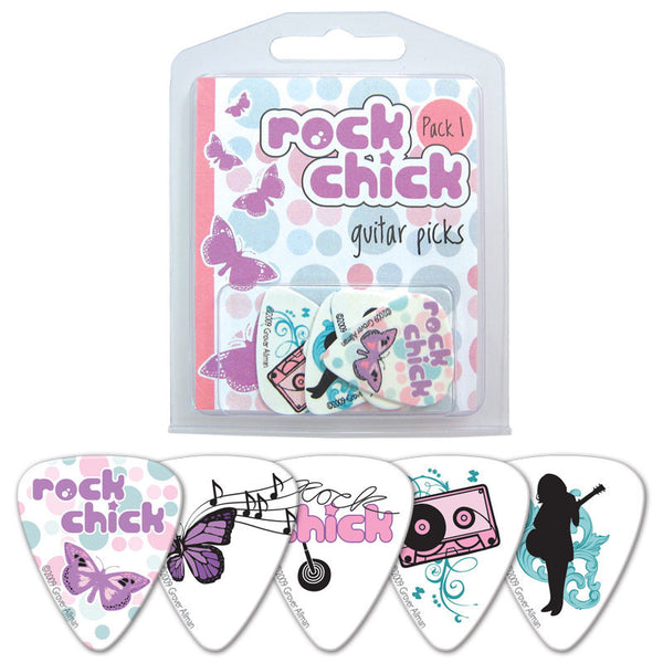 Rock Chick - Multi Pack #1 - Custom Printed Picks - Custom Plectrum - Plektren Bedrucken - Mediators - 1