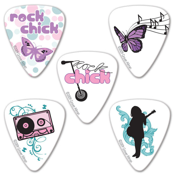 Rock Chick - Multi Pack #1 - Custom Printed Picks - Custom Plectrum - Plektren Bedrucken - Mediators - 2