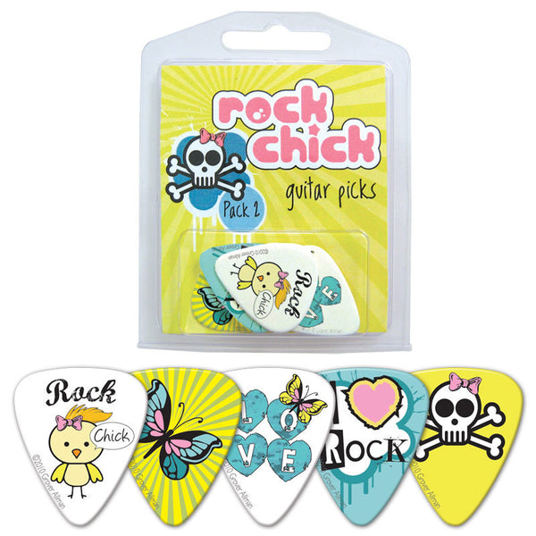 Rock Chick - Multi Pack #2 - Custom Printed Picks - Custom Plectrum - Plektren Bedrucken - Mediators - 1