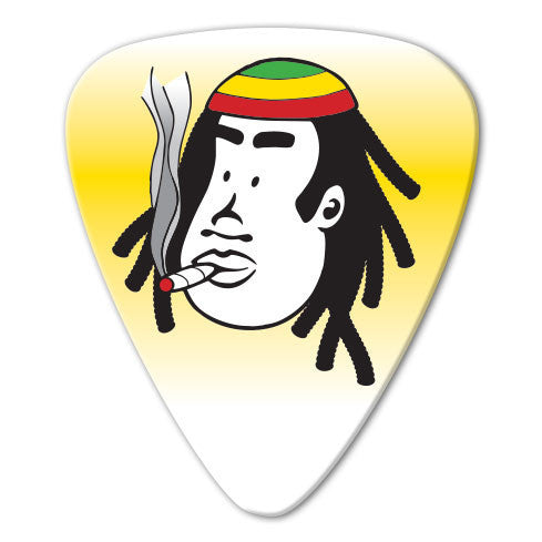 Reggae Theme - Rasta Man Picks (10 pack) - Custom Printed Picks - Custom Plectrum - Plektren Bedrucken - Mediators