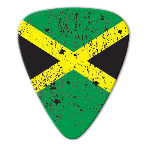Reggae Theme - Jamaican Flag Picks (10 pack) - Custom Printed Picks - Custom Plektrum - Plektren Bedrucken - puas personalizadas