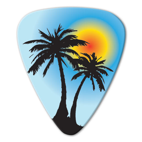 Reggae Theme - Palm Tree Picks (10 pack) - Custom Printed Picks - Custom Plectrum - Plektren Bedrucken - Mediators