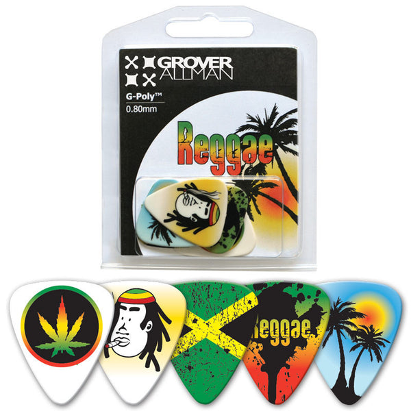 Themed Series - Reggae Multi Pack - Custom Printed Picks - Custom Plectrum - Plektren Bedrucken - Mediators - 1