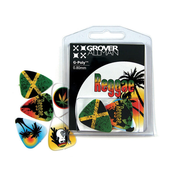 Themed Series - Reggae Multi Pack - Custom Printed Picks - Custom Plectrum - Plektren Bedrucken - Mediators - 3