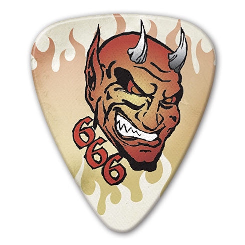 Retro Series - 666 Picks (10 pack) - Custom Printed Picks - Custom Plectrum - Plektren Bedrucken - Mediators
