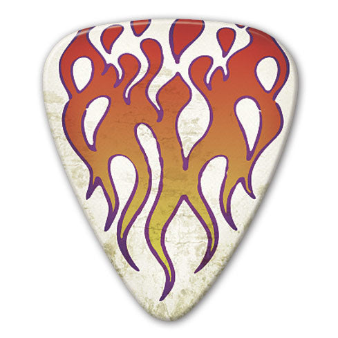 Retro Series - Hot Rod Flames Picks (10 pack) - Custom Printed Picks - Custom Plectrum - Plektren Bedrucken - Mediators