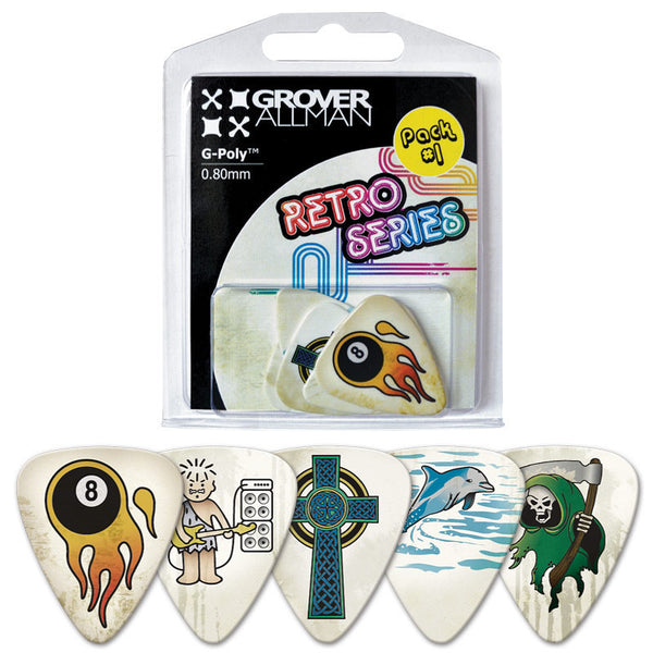 Retro Series - Multi Pack #1 - Custom Printed Picks - Custom Plectrum - Plektren Bedrucken - Mediators - 1