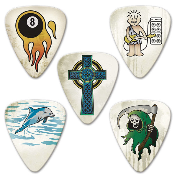 Retro Series - Multi Pack #1 - Custom Printed Picks - Custom Plectrum - Plektren Bedrucken - Mediators - 2
