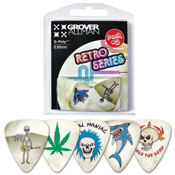 Retro Series - Multi Pack #2 - Custom Printed Picks - Custom Plectrum - Plektren Bedrucken - Mediators - 1