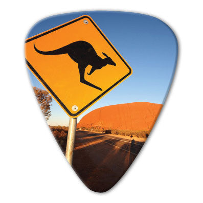Scenic Australia - Kangaroo Road Sign Picks (10 pack) - Custom Printed Picks - Custom Plectrum - Plektren Bedrucken - Mediators